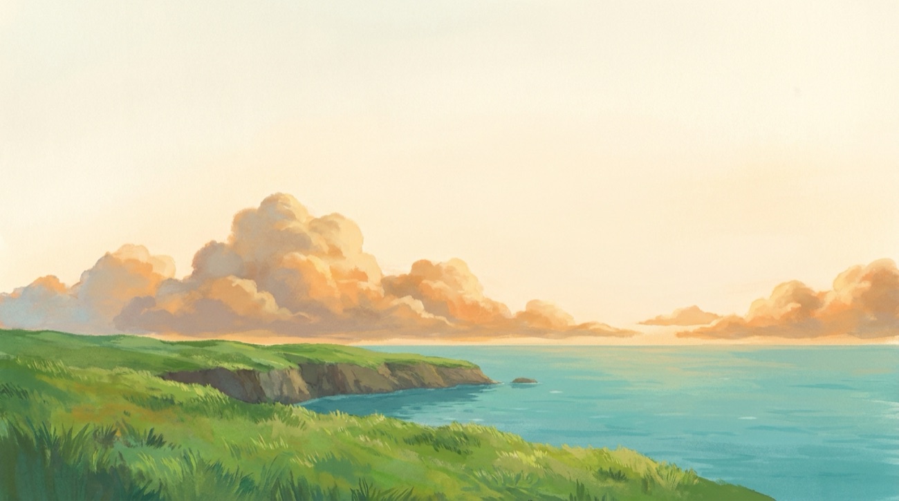 Sea shimmer at golden hour
